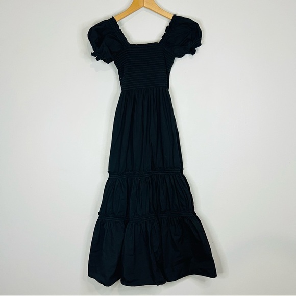 Tuckernuck OPT Black Tiered Puff Sleeve Sundress size xsmall - Picture 3 of 9
